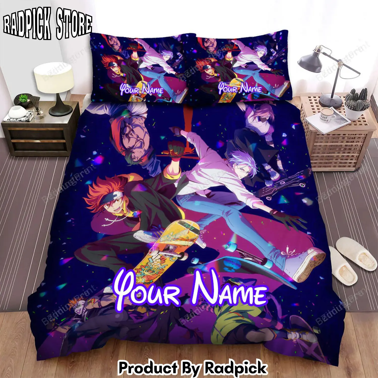 Radpick sk8 the infinity official anime poster bed sheets spread duvet cover personalized name bedding sets rp3272306
